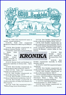 Echo "Beskidu" : kwartalnik Oddziału PTTK "Beskid" w Nowym Sączu. 1999, nr 3(35)