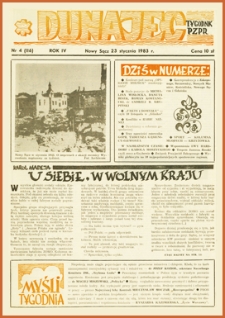 Dunajec : tygodnik PZPR. 1983, R.4, nr 04(116)