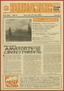 Dunajec : tygodnik PZPR. 1983, R. 4, nr 13(125)