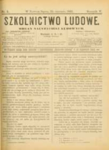 Szkolnictwo Ludowe : organ nauczycieli ludowych. 1895, R.5, nr 03