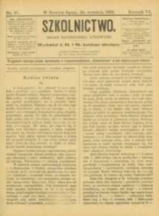 Szkolnictwo : organ nauczycieli ludowych. 1896, R.6, nr 27