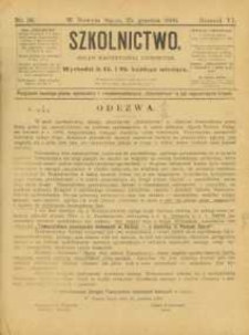 Szkolnictwo : organ nauczycieli ludowych. 1896, R.6, nr 36