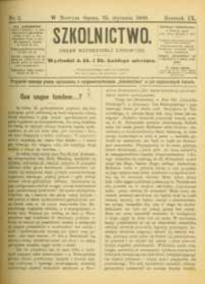 Szkolnictwo : organ nauczycieli ludowych. 1899, R.9, nr 03