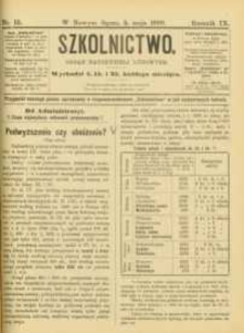 Szkolnictwo : organ nauczycieli ludowych. 1899, R.9, nr 13