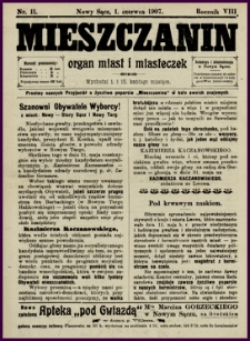 Mieszczanin : organ miast i miasteczek. 1907, R.8, nr 11