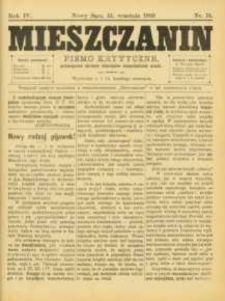 Mieszczanin : pismo krytyczne poświęcone obronie interesów mieszkańców miast. 1903, R.4, nr 18