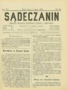 Sądeczanin : organ miasta Nowego Sącza i Obwodu. 1902, R.3, nr 13