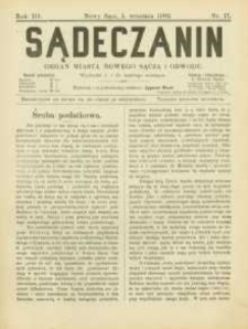 Sądeczanin : organ miasta Nowego Sącza i Obwodu. 1902, R.3, nr 17