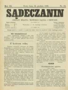 Sądeczanin : organ miasta Nowego Sącza i Obwodu. 1902, R.3, nr 24