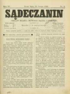 Sądeczanin : organ miasta Nowego Sącza i Obwodu. 1903, R.4, nr 04