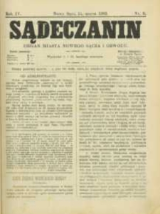 Sądeczanin : organ miasta Nowego Sącza i Obwodu. 1903, R.4, nr 06