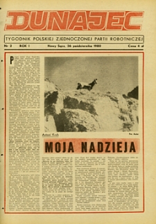 Dunajec : tygodnik Polskiej Zjednoczonej Partii Robotniczej. 1980, R.1, nr 02