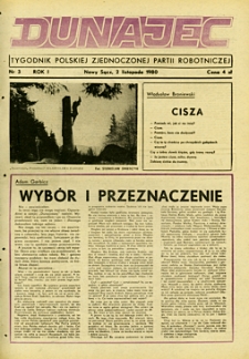 Dunajec : tygodnik Polskiej Zjednoczonej Partii Robotniczej. 1980, R.1, nr 03