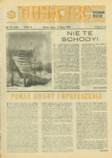 Dunajec : tygodnik PZPR. 1981, R.2, nr 27(38)