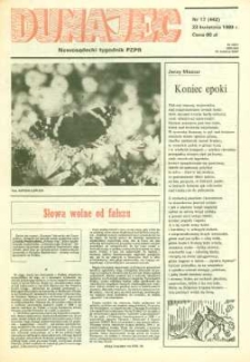 Dunajec : nowosądecki tygodnik PZPR. 1989, nr 17(442)