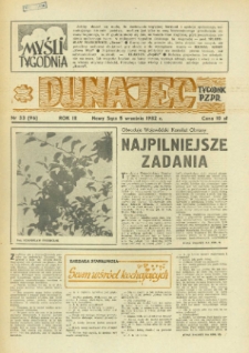 Dunajec : tygodnik PZPR. 1982, R.3, nr 33(96)