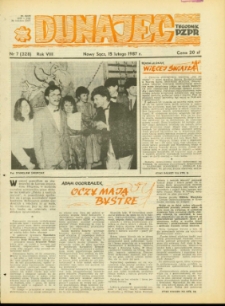 Dunajec : tygodnik PZPR. 1987, R.8, nr 07(328)