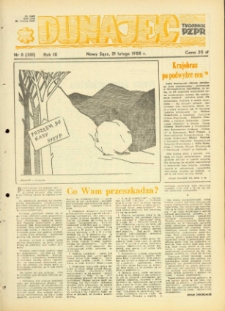 Dunajec : tygodnik PZPR. 1988, R.9, nr 08(381)