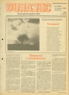 Dunajec : nowosądecki tygodnik PZPR. 1988, nr 24(397)
