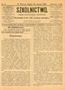 Szkolnictwo : organ nauczycieli ludowych. 1898, R.8, nr 09