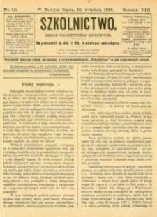 Szkolnictwo : organ nauczycieli ludowych. 1898, R.8, nr 26