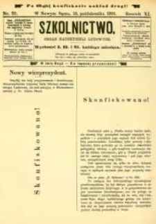 Szkolnictwo : organ nauczycieli ludowych. 1901, R.11, nr 29